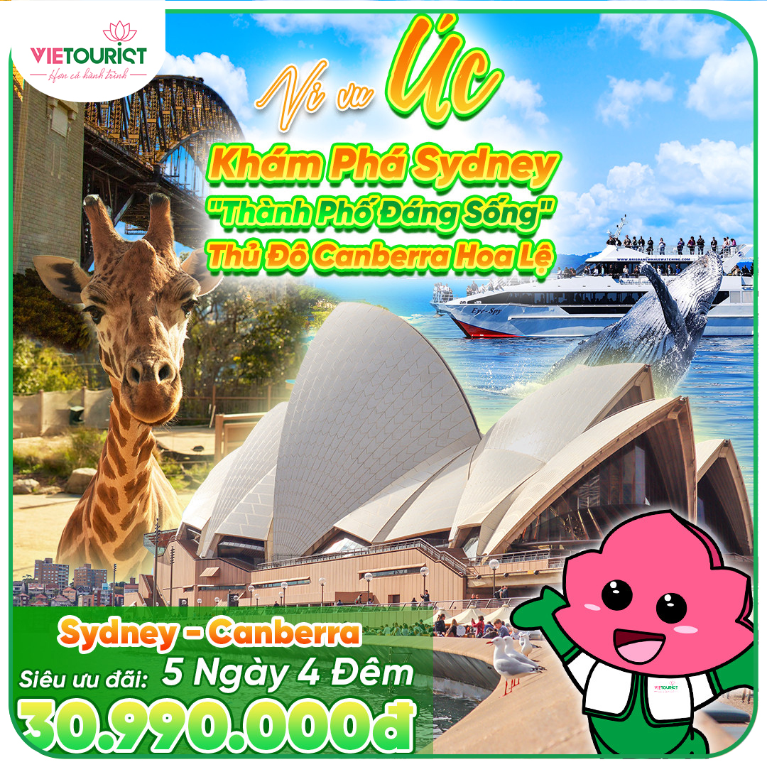 Tour Du Lịch Úc : Sydney - Thủ Đô Canberra 5 Ngày 4 Đêm0