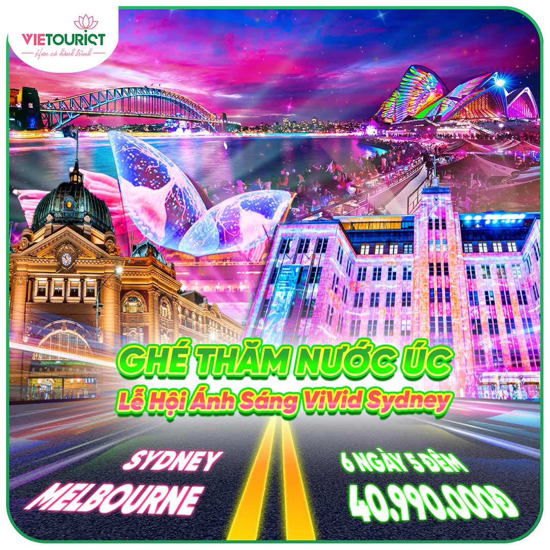 Tour Du Lịch Úc: Sydney - Melbourne - Tận Hưởng Lễ Hội Ánh Sáng Vivid Sydney0