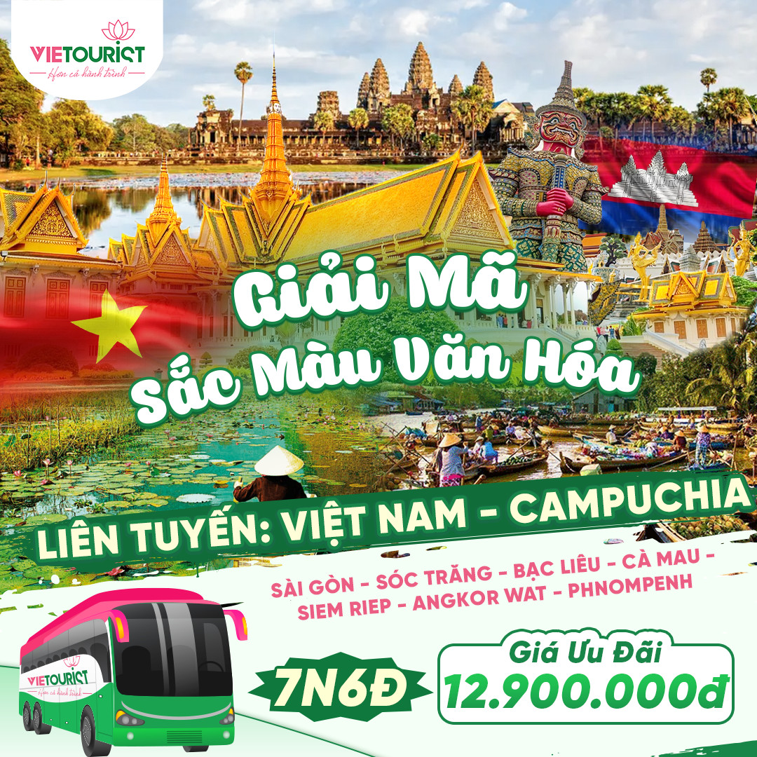 Tour Du Lịch Liên Tuyến Miền Tây - Campuchia 7 Ngày 6 Đêm Khởi Hành Từ Hà Nội