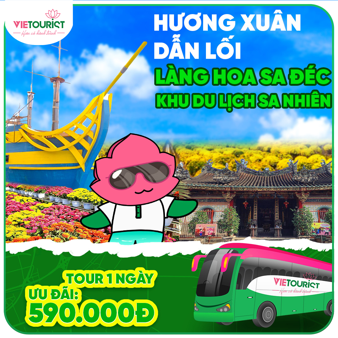 Tour Du Lịch Miền Tây Tết Âm Lịch 2024: Làng Hoa Sa Đéc - Khu Du Lịch Sa Nhiên 1 Ngày0